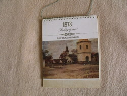 Asztali naptár képeslap Glatz Oszkár festményei 1973