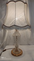 Vintage elegáns Francia stílusú öntött üveg asztali lámpa búrával 69 cm