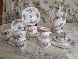 Royal albert moss rose tea set for 6 people