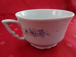 Zsolnay porcelán teáscsésze, antik, manófüles, kék virágos. Vanneki!