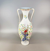 Herendi, oriental song (sg) 32.7 Cm hand-painted porcelain vase, flawless! (I076)