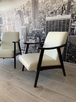 Bőrhuzatos restaurált retro / mid century design fotel –eredeti! 60-as évekből szék - Sessel