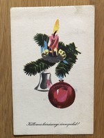 Aranyos Karácsonyi képeslap -  Darvas Árpád  rajz