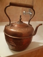 Csodás antik jelzett réz teáskanna