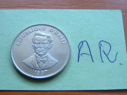 Haiti 5 centimes 1997 nickel plated steel, charlemagne péralte, mint, llantrisan #ar