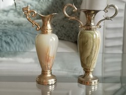Onix mini ornaments, decanter and urn, 12-13 cm