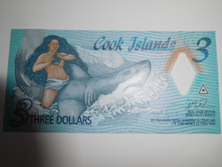 Cook-szigetek 3 dollár 2021 UNC Polymer ÚJ!