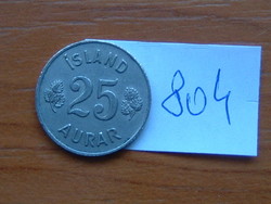 IZLAND 25 AURAR 1963 Réz-nikkel, Royal Mint London #804
