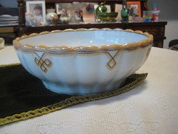 Elbogen bowl, nicely painted, with a hairline crack, 25 x 8.5 cm