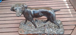 Very rare ganz & co budapest hunting dog bronze sculpture / sculpture