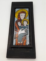 Tűzzománc falikép Szűz Mária a kis Jézussal