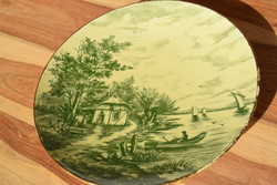 Large old villeroy & bosch faience glazed decorative plate decorative plate offering collectors 30 cm