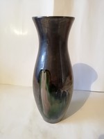 Applied art vase - in chandelier graphite glaze with colored decor, flawless, 30 cm