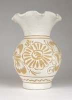 1G462 Jelzett Korondi kerámia váza 14 cm
