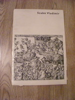 Szabó vladimir 1976 album, small copy of 12 etchings as attachment / offset / 29 x 42 cm