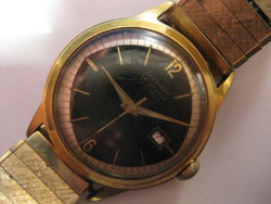 Junghans trilastic 17 stone date bicolor dial gilded men's watch