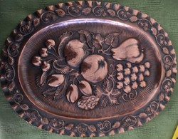 Bronze fruity metal wall bowl