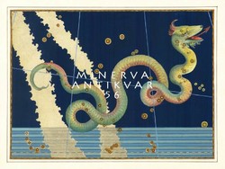 Serpens snake constellation constellation sky map greek mythology reprint j.Bayer uranometry 1625