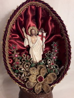 Antique holy relic wax figure handmade convent work nun work