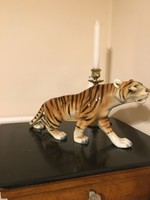 Nagyméretű Royal Dux porcelán tigris .