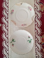 2 pcs old German porcelain tea / coffee / cocoa saucer / small plate - one of them is wunsiedel