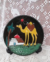 Beautiful retro 23 cm camel palm animal wall plate collector mid-century modern