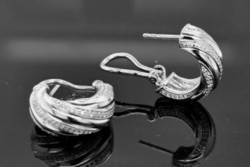 Mutató, robosztus  cirkón drágaköves  sterling ezüst füli 925/ - új