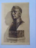 D185232 Budapest, Piarist grammar school of gracious teaching - 1932 Statue of János Trautwein (principal)