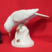 Alt Német,Germany Fasold & Stauch Bock Wallendorf 1935-1949 Madár Porcelán Figura.17 cm.