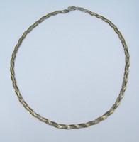 Silver braided tricolor necklace - 1 ft auctions!