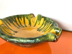 Mid-century applied art ceramic ashtray, ashtray - 21 cm