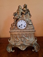Bronze fireplace clock