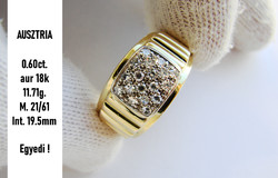 18K arany férfi gyűrű gyémánt brillians