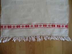 Home textile old antique hand woven towel with red pattern 48x104 cm