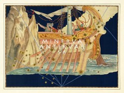 Argo navis ship argonauts constellation astronomy greek mythology reprint j.Bayer uranometry 1625