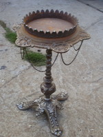 Curiosity! Rare original 1880 antique cast iron small table flowerpot pedestal iron