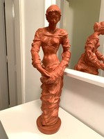 Tóth vali terracotta sculpture collector's piece 43cm
