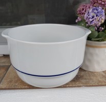Gyönyörű Ritkább Alföldi porcelán levesestál kék csíkos mintával  Gyűjtői nosztalgia