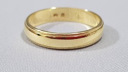 14 K arany jegygyűrű, karika gyűrű 3,65 g