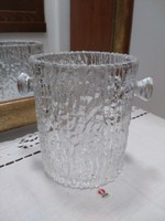 Finnish iittala ice glass champagne holder