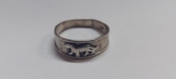 Régi 925 ezüst gyűrű állat figurával
