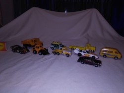 Nine pieces of retro toy cars - together - three pieces. Siku, two pieces. Match-box, three pcs. Hot wheels, ...