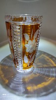Antik Art Deco Bohemia Karl Palda kristály üveg váza 1930-as évek