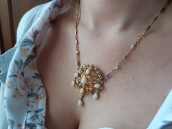 Bieder  arany collier Opálokkal-gyémántokkal