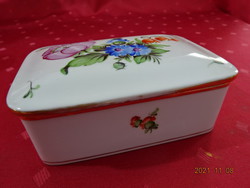 Herend porcelain bonbonier, floral pattern, numbering 84. Vanneki!