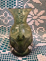 Ingrid glass mid century dented glass vase