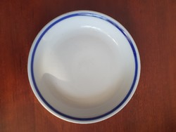 Zsolnay jelzésű porcelán csésze alj, kobaltkék csíkkal