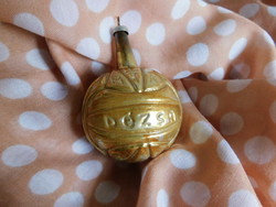 Old Christmas tree ornament with curiosity ball / Hungarian inscription ball