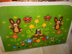Small mole with fairy tale figures children's toy storage suitcase 34 cm x 21 cm