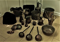 Antique Italian copper kitchen collection